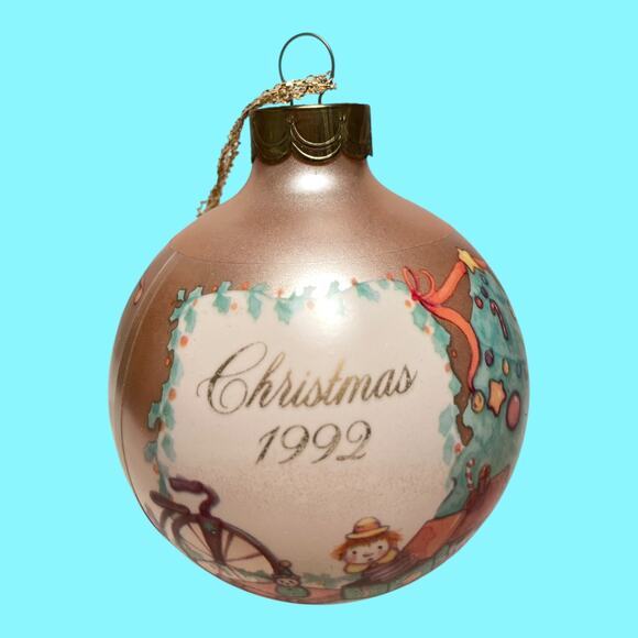 Vtg 1992 Grandmother Christmas Glass Ball Hallmark Christmas Ornament - Picture 2 of 9